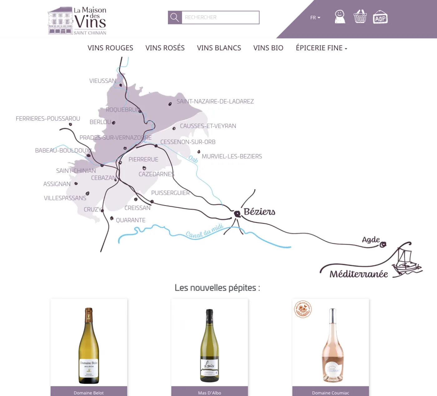 Screenshot La Maison des Vins de Saint-Chinian